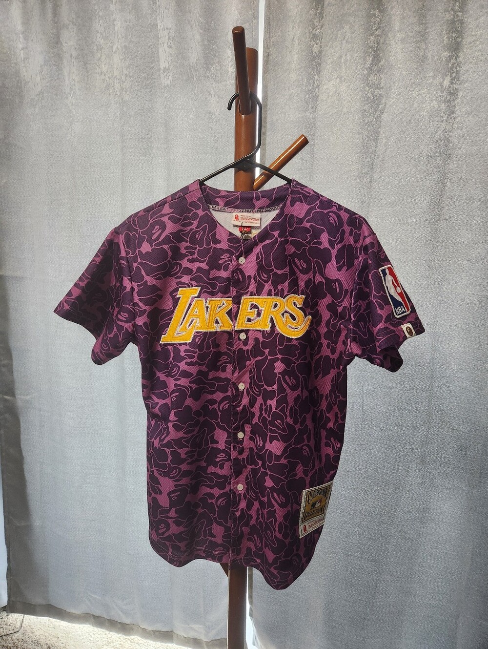 Bape x Mitchell & Ness Los Angeles Lakers shirt